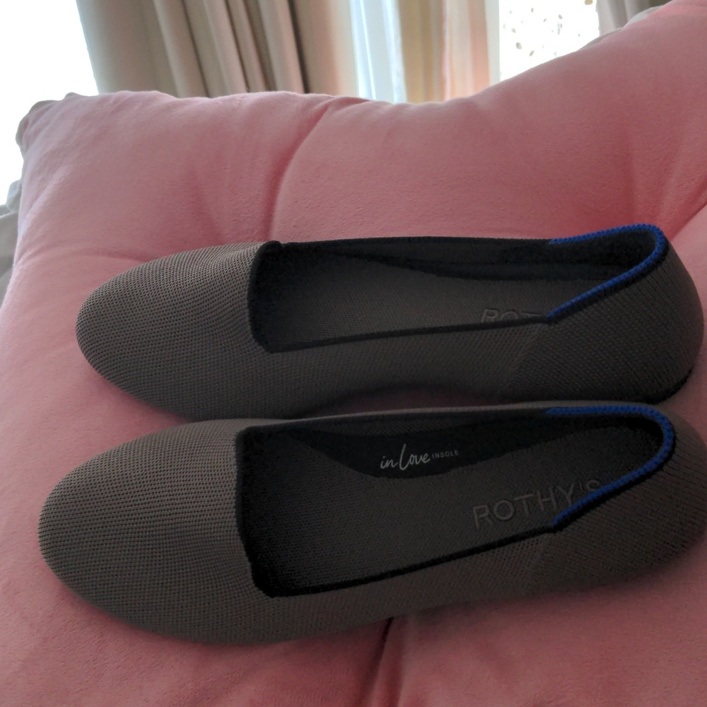 Rothy's Lounge Loafer Sparrow Ballet Flat Casual Shoes NIB - Picture 4 of 10